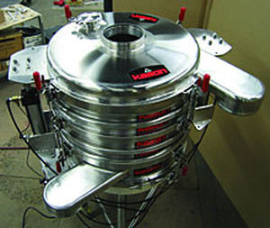 circular vibrating screener / for bulk materials / for the food industry