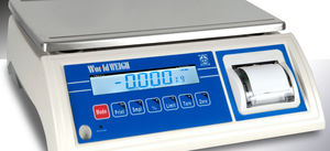 benchtop scales / with LCD display / with printer / stainless steel pan