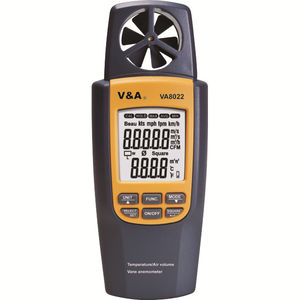 vane thermo-anemometer / portable / digital