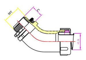 hydraulic connector / DIN / CEM elbow / bayonet
