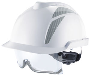 construction helmet / with safety glasses