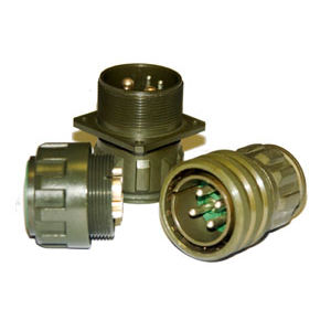 electrical power supply connector / circular / threaded / multipolar