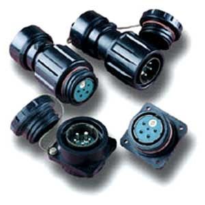 electrical power supply connector / circular / threaded / multipolar