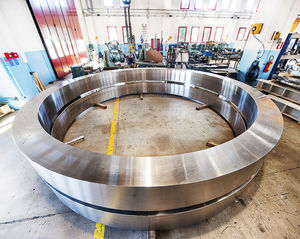 slewing ring without teeth / roller / single-row / for mills