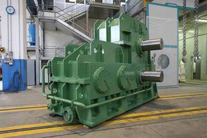 helical gear reducer / parallel-shaft / twin-drive / for hot mills