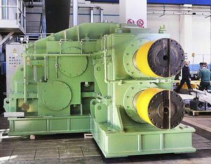 bevel gear reducer / parallel-shaft / large pinion / for hot-rolling sheet steel
