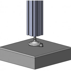 machine foot / stainless steel / swivel / anti-slip