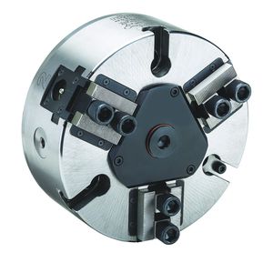 power chuck / 3-jaw / lathe / closed-center
