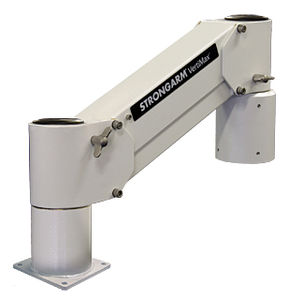 stainless steel support arm system / aluminum / for control boxes