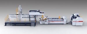 cast-film extrusion line / for PP / for PVC / for PE