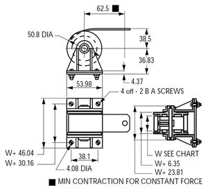 extension spring / constant-traction / coiled / stainless steel