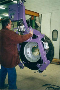 pneumatic manipulator / positioning / handling / for wheels