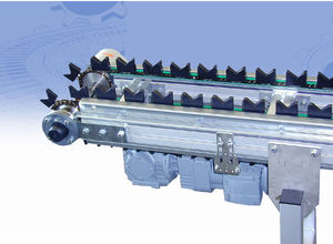 multi-track conveyor / chain / parts / stainless steel
