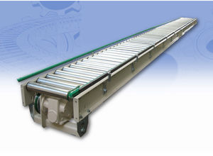 roller conveyor / for packaging / for pallets / belt-driven