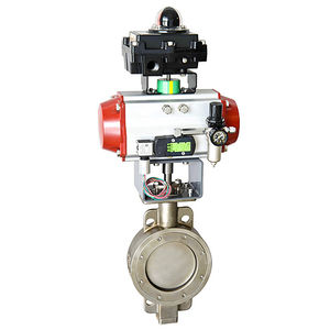 butterfly valve / pneumatically-operated / shut-off / regulating