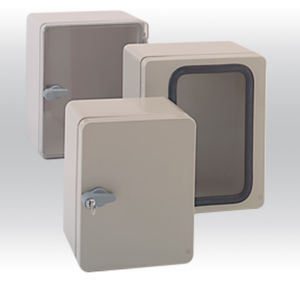 panel-mount enclosure / rectangular / ABS / with transparent cover