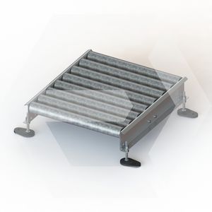 roller conveyor / for the pharmaceutical industry / for the food industry / for drums