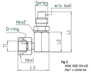 threaded fitting / elbow / hydraulic / steel