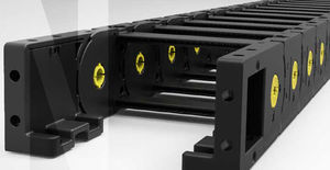 partially enclosed drag chain / nylon / with separators / self-supporting