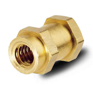 threaded insert / aluminum / round / for plastics