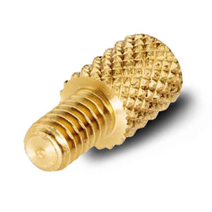 threaded insert / knurled / brass / round