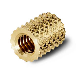 threaded insert / knurled / brass / stainless steel