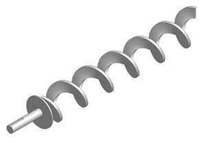 shaftless screw conveyor / food / vertical / inclined