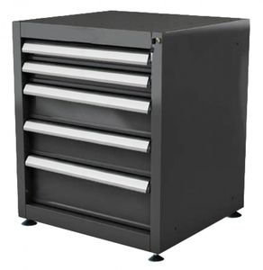 storage cabinet / free-standing / 5-drawer / metal