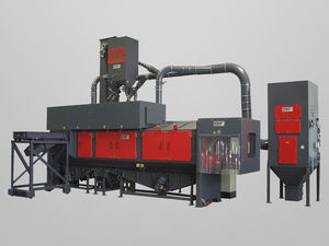 belt shot blasting machine / for bulk materials / for metal / continuous