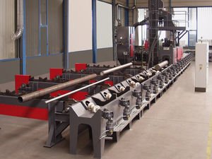 roller shot blasting machine / for tubes / continuous / sheet metal