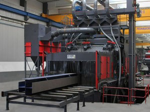 roller shot blasting machine / for metal / continuous