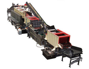 linear vibratory finishing machine / industrial / continuous-flow