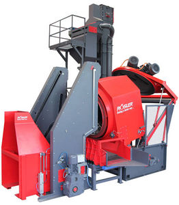 rotary drum shot blasting machine / for bulk materials