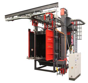 overhead conveyor shot blasting machine / for metal / compact