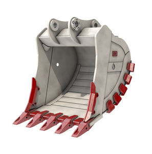 standard tooth bucket / for excavators / for stone