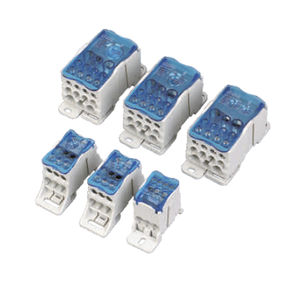 screw connection terminal block / DIN rail-mounted / busbar / bipolar