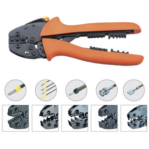 manual crimping tool / for cable lugs / with interchangeable dies
