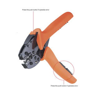 manual crimping tool / for cable lugs / with interchangeable dies