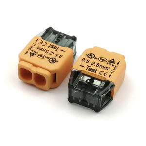 push-in terminal block / screwless / quick-connect / plastic
