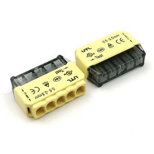 push-in terminal block / screwless / spring / quick-connect
