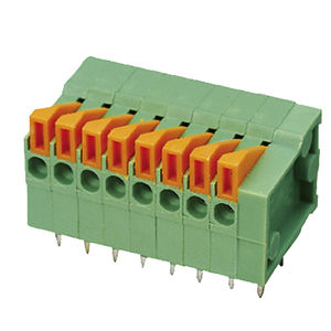 spring terminal block / for printed circuit boards / single-pole