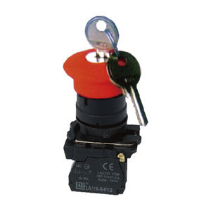 key lock push-button / emergency stop / with silver contacts / nickel alloy contact