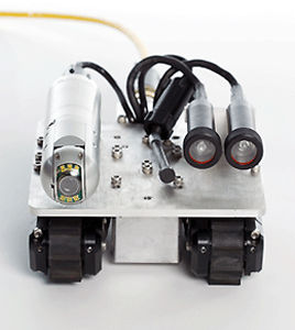 tracked inspection robot / with LED light / magnetic / waterproof