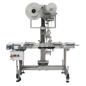 automatic labeler / for self-adhesive labels / shrink sleeve / top