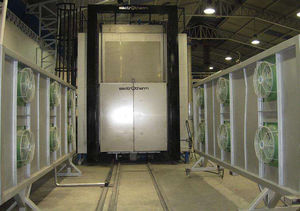 heat treatment furnace / car bottom / electric / air circulating
