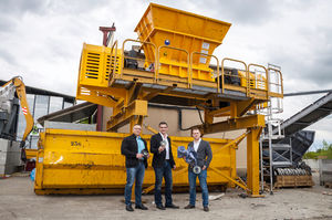 rotary shear shredder / double-shaft / electronic scrap / tire