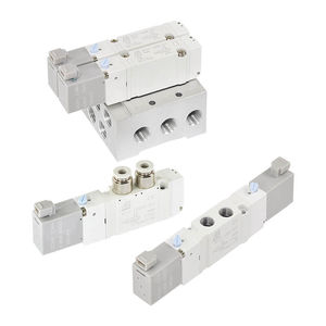 spool pneumatic directional control valve / solenoid-operated / 5/2-way / 5/3-way