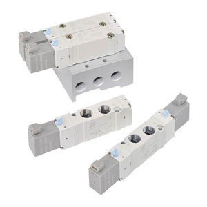 spool pneumatic directional control valve / solenoid-operated / 5/2-way / 5/3-way