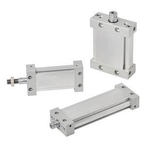 non-rotating cylinder / pneumatic / double-acting / compact