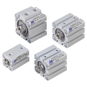 linear actuator / pneumatic / double-acting / compact